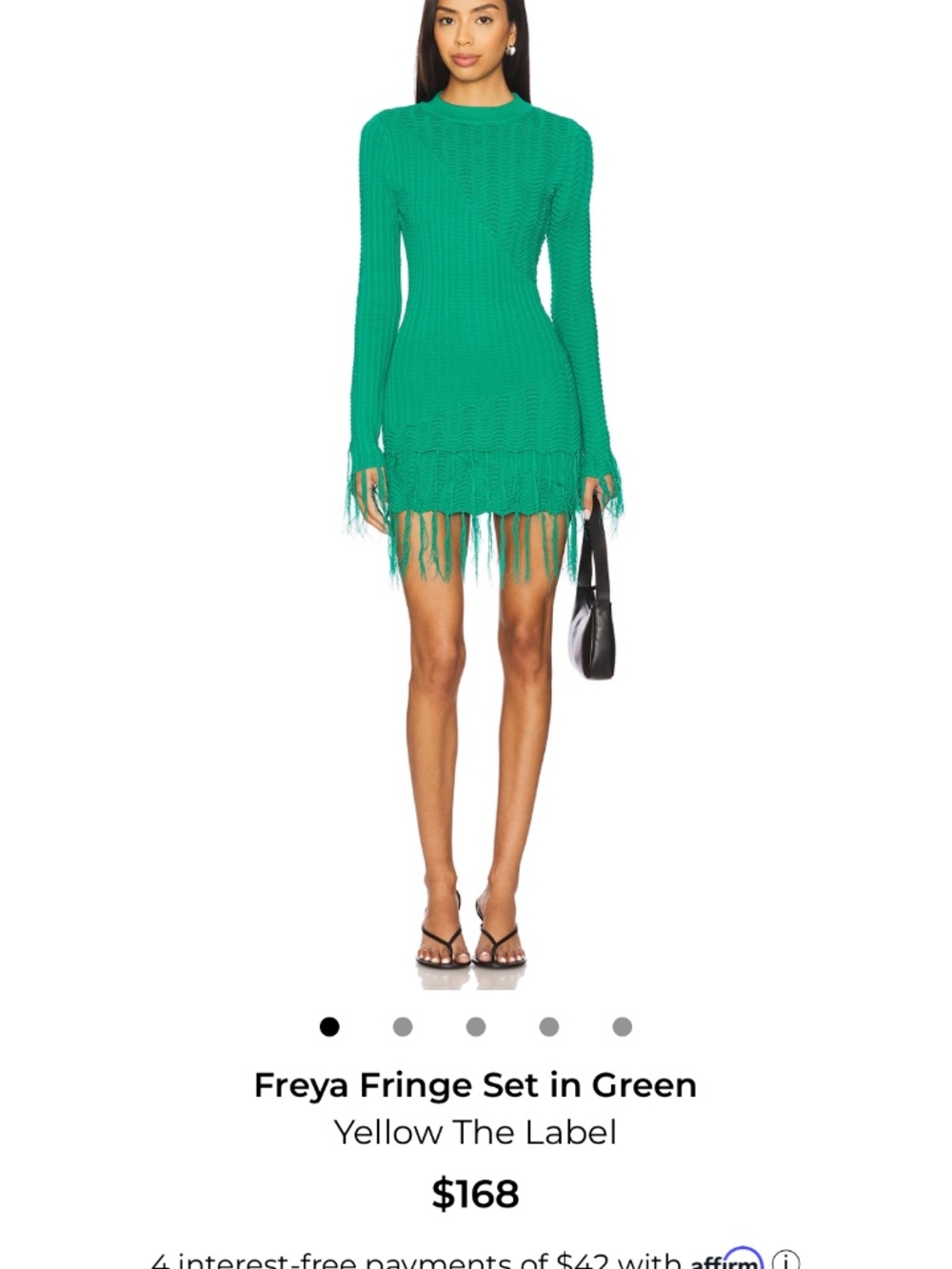Yellow The Label Freya Fringe Set in Green